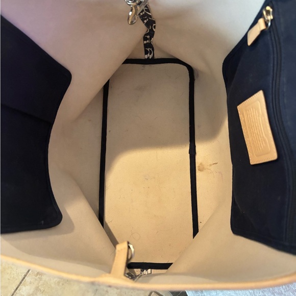 Coach Navy and Beige Women's Tote Bag - Picture 4 of 7